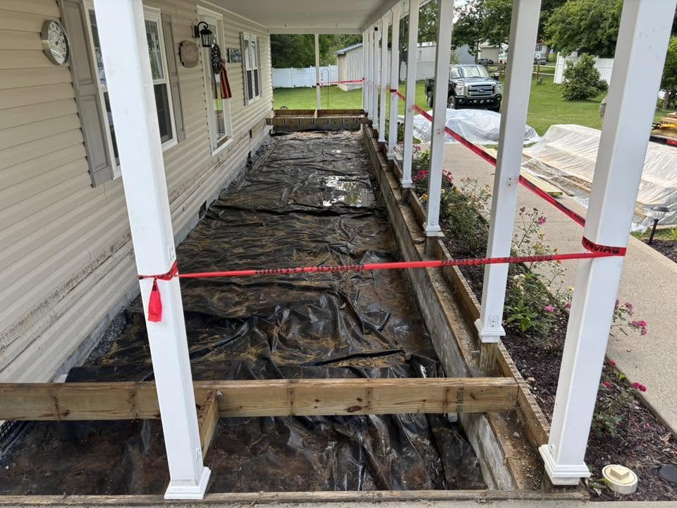 Porch remodel and structural framing by construction company Bridgeport, WV